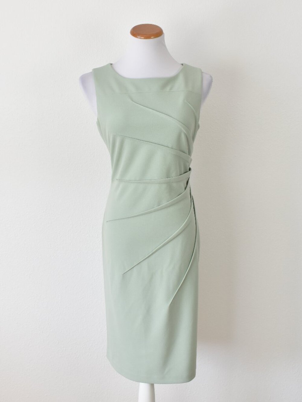 Calvin Klein Starburst Sheath Dress Sage - 8 - Picture 1 of 10